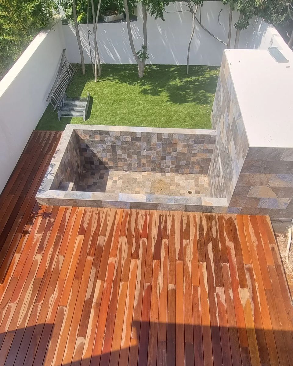 Terrasse muret gazon