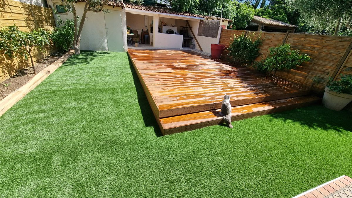 Terrasse jardin vue ensemble