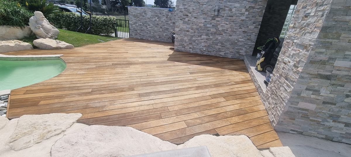 Terrasse ipé piscine